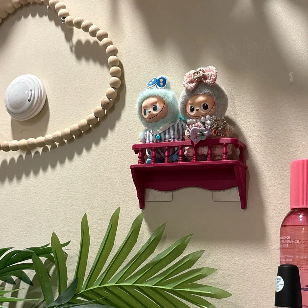 Pink Wall Decor Display Shelf